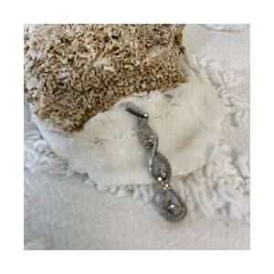 STERLING SILVER 3 Teardrop Cubic Zirconia Pendant Silver Elegant Minimalistic